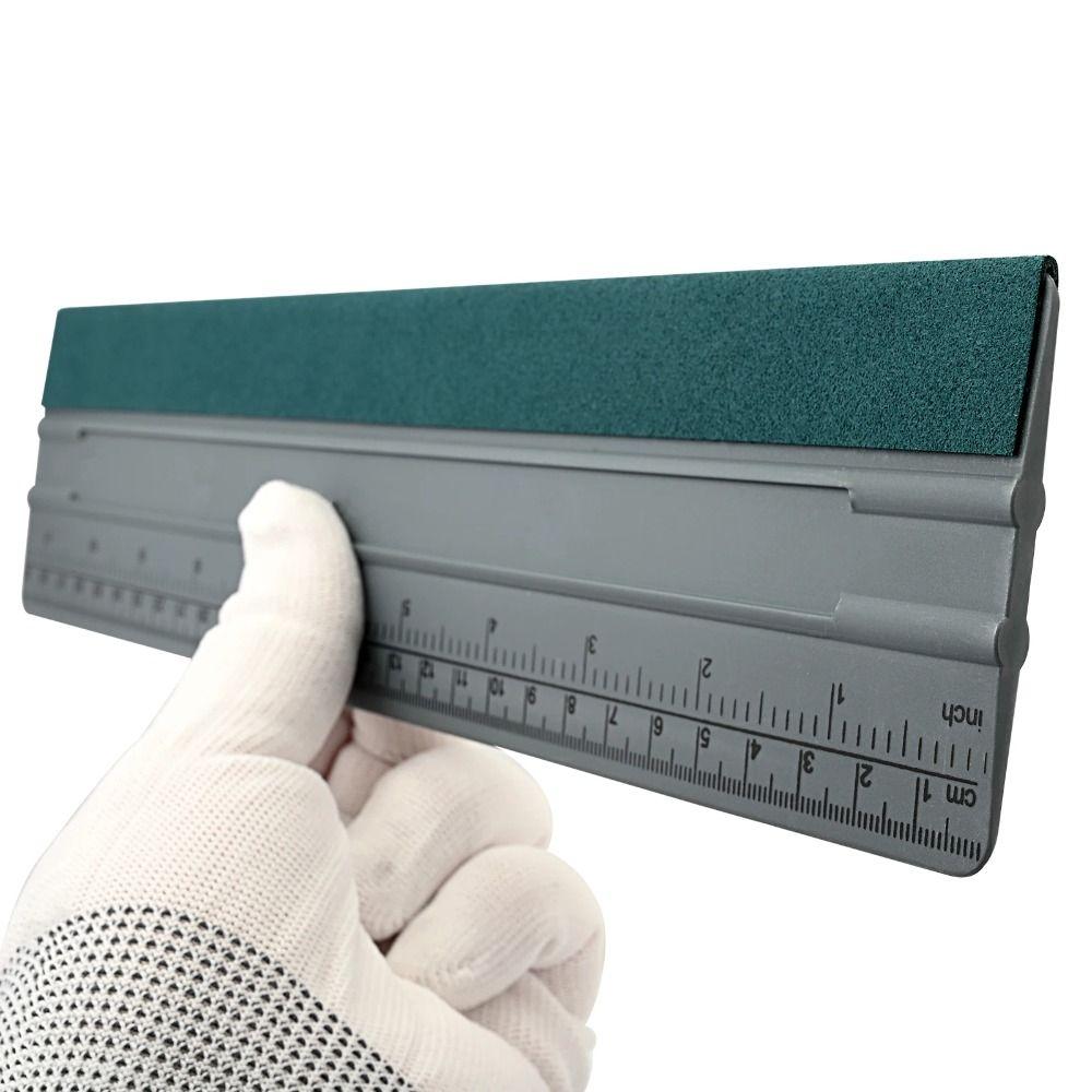 Suede Felt Car Film Scraper With Ruler Film Install Applicator  Vinyl Wrap Installing
