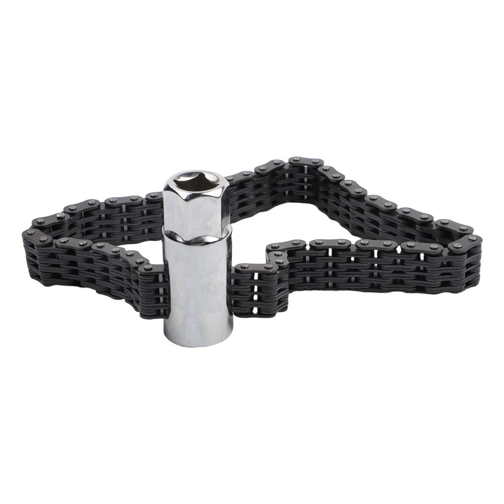 Filter Chain Type Wrench As Show Engine Oil Filter Wrench Robust Steel Construction Versatile Vehicle Compatibility