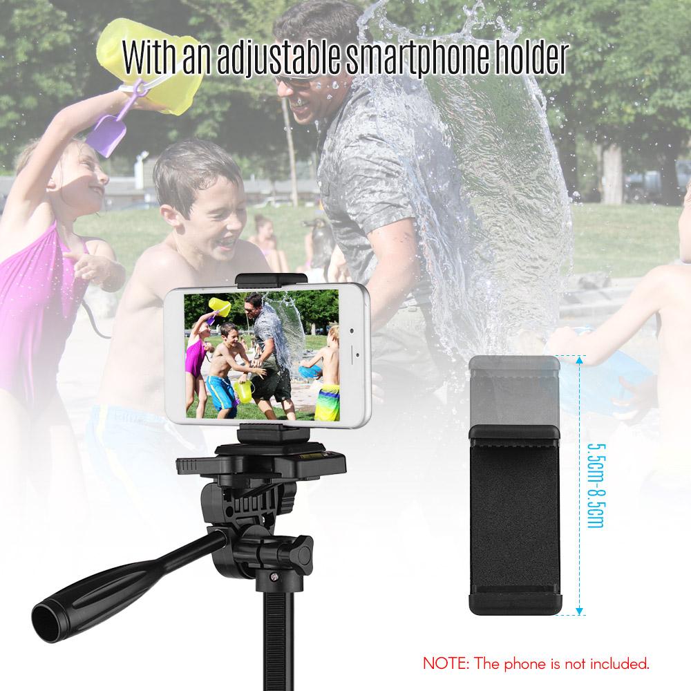 Stojan na fotografický statív 135 cm/53 palcov Ľahká hliníková zliatina pre fotoaparát smartfónu