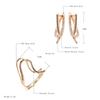 Rose Gold Earring Ring Sets For Women Micro Paved Black Natural Zircon Twist Finger Ring Bride Wedding Jewelry Set