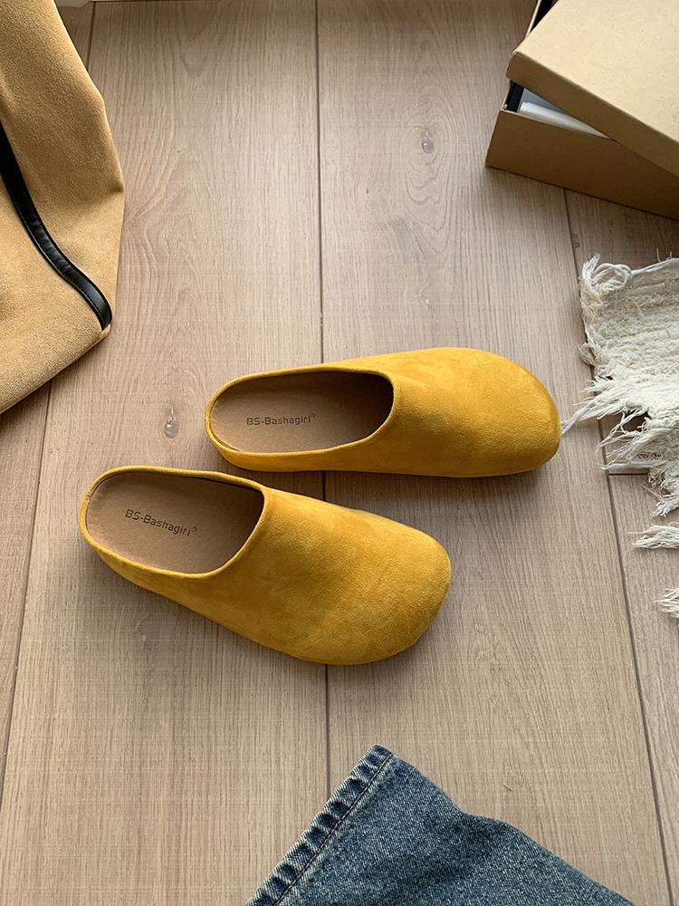 

Модные тапочки Женская мода Уличные Весенние Новые Ретро Повседневные Тапочки на Толстой Подошве с Увеличенной Внутренней Высотой Тапочки-Сандалии с Закрытым Носком 40 жёлтый