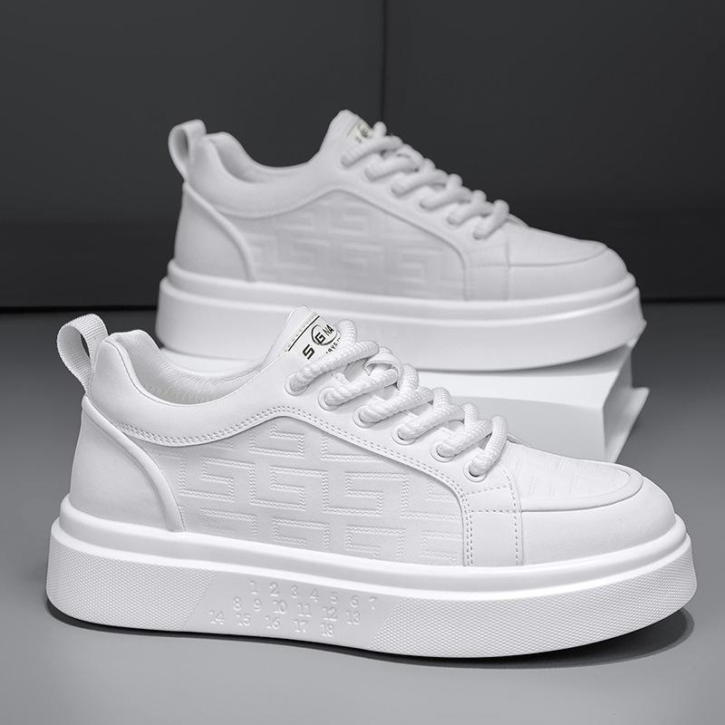 Men's shoes four seasons versatile sports and leisure board shoes pilot leather shoes lightweight soft sole waterproof small white tide shoes K