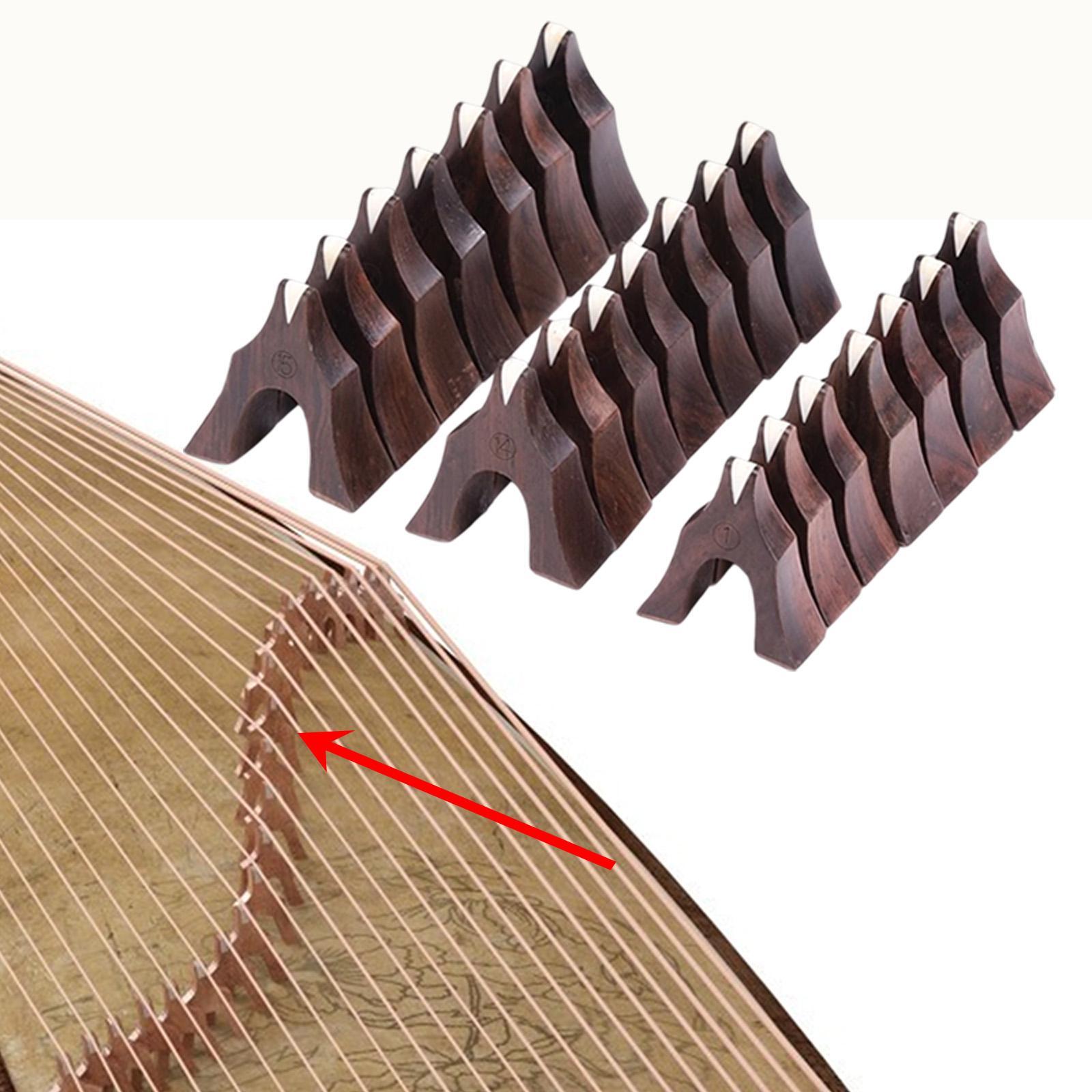 

21 Pieces Wooden Guzheng Bridges Musical Instruments Parts Installation Accessories Chinese Zither Accessory Replacement