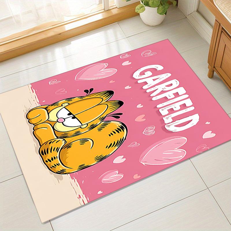 Garfield Heartfelt Love Carpet For Playroom Bedroom Living Room Sofa Home Decorkids Game Area Rug Nonslip Floor Mat