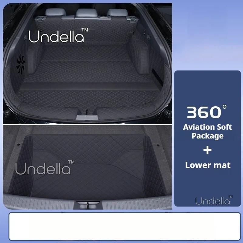 Leather Trunk Mat for XPENG P7+ P7plus 2026 2027 Car Leather Boot Covers Scratch Trunk Mat Pad Tray Protect Interior Accessories