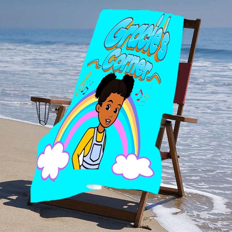 Proof Beach Towel with a Gracie's Corner3 Pattern - Soft,absorbent,quick-drying,machine Washable - Perfect for Swimming,camping,bathing