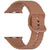 Wave Pattern Silicone Strap: Compatible with Apple Watch Series 7/8/9/10, Colorful Buckle, Ultra Replacement Wristband