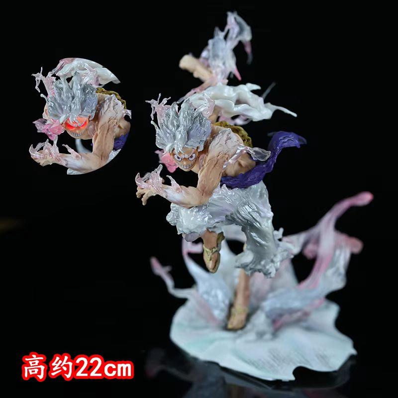 22cm Handheld Gk One Piece New Iron Curtain Nika Luffy Second Generation Double Headed Removable Model Ornament Birthday Gift