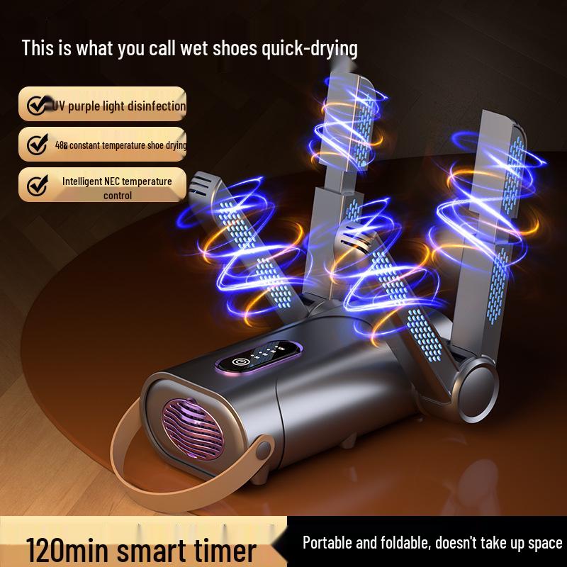 Portable Automatic Shoe Dryer & Deodorizer - Compact, Foldable, Quick-Drying Sterilizer for Home Use