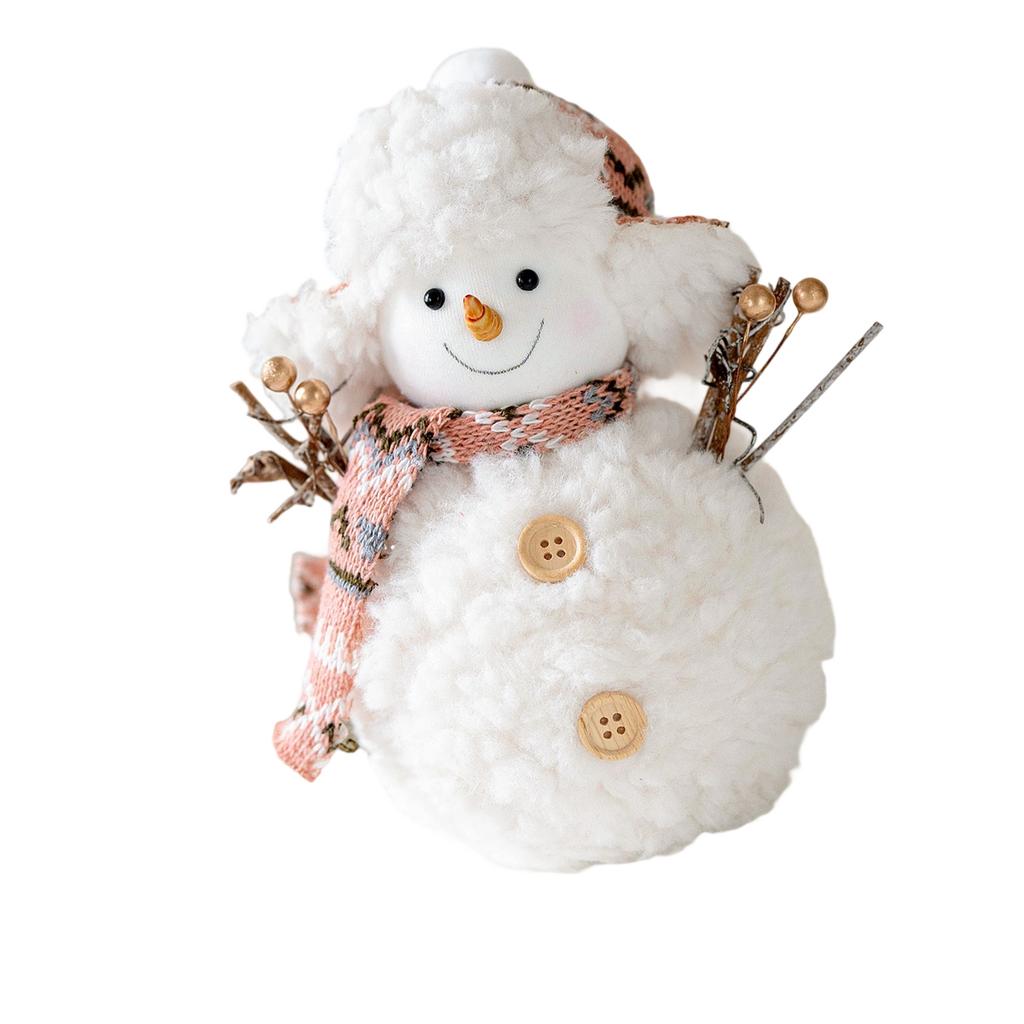 Christmas Snowman Decorations Party Supplie Lovely Plush Snowman Ornaments For Home Party Indoor Garden Outdoor Use