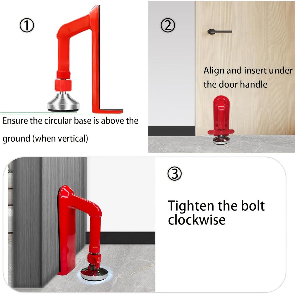 2pcs Door Stoppers Security, Portable Door Lock,Hotel Room Apartment Safet, Upgrade Portable Door Lock,Sleep with Peace of Mind