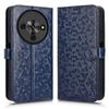For ZTE Blade A76 5G Wallet Case Dot Pattern Imprint PU Leather Phone Cover with Wrist Strap