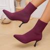 Fashion 2024 New Trend Fashion Comfortable Pointed Toe Boots Women Autumn Winter Zapatos De Mujer Ankle Boots High Heels Big Size Shoes