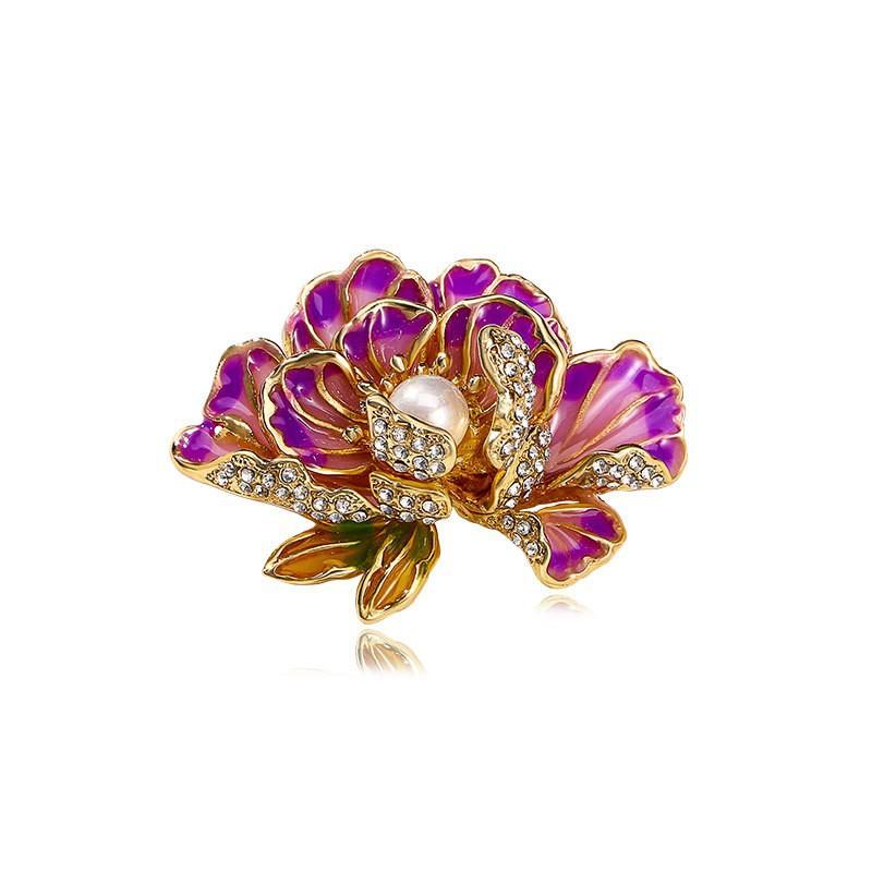Flower brooch autumn and winter fashion brooch niche high-end design sense pin temperament accessories