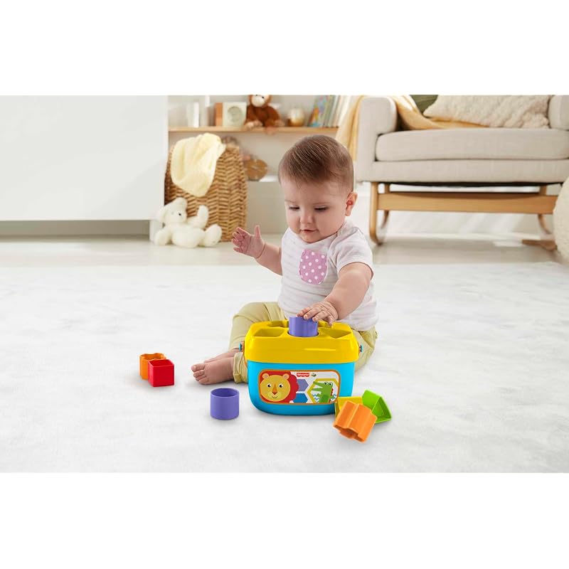 Fisher-Price Infant First Blocks Rainforest (6 Months and Up) Baby Toy Educational Block Set (FFC84)