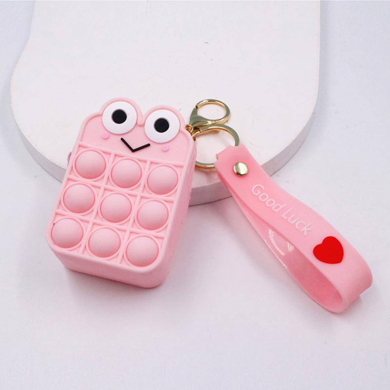Silicone Coin Purse Mini Wallet  Sling  Bag Anti-stress Messenger Bag Strawberry Pineapple Bag