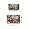 Christmas Doormat with 5 Cats In Red Scarves On Snowy Pine Branches, Festive Pet Lover Holiday Mat, Indoor  Non-Slip Welcome Rug