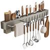 Multifunktionales Küchenmesser- und Essstäbchengestell aus Edelstahl, ohne Bohren