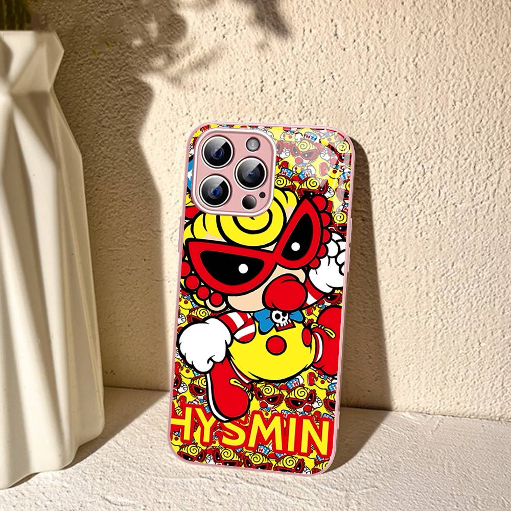 Fashion H-Hysteric Mini For IPhone 14 13 12 Mini 11 Pro XS Max X XR 14 Plus Tempered Glass Cover