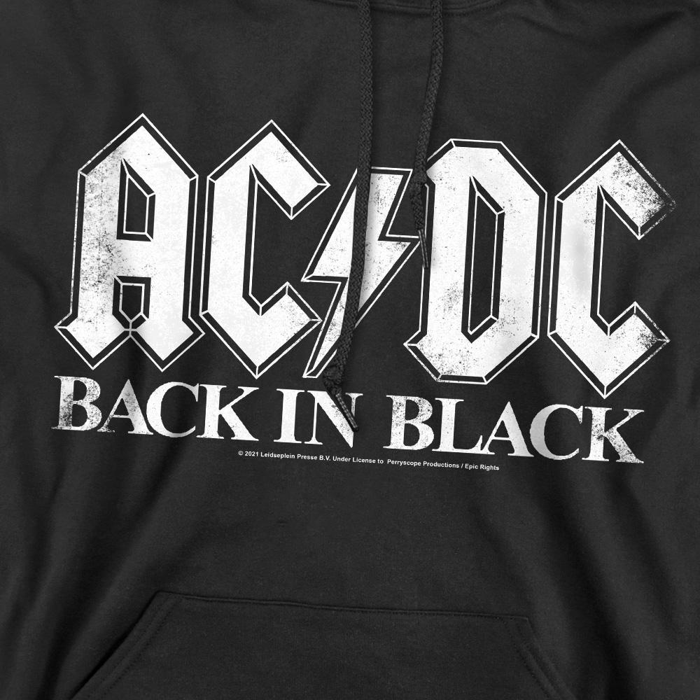 AC/DC Mens Back In Black Hoodie