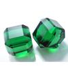 Unique Lab-Created Emerald Green Cube Cut 94.15 Ct CERTIFIED Loose Gemstone Pair 1S-833