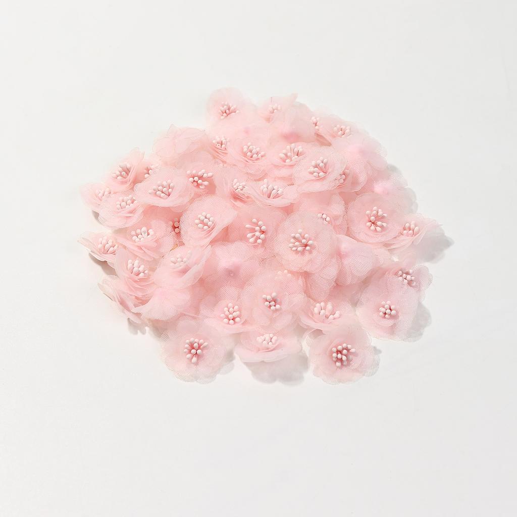 10/20Pcs Chiffon Gauze Artificial Flowers DIY Headwear Wedding Decorations Fake Flowers Clothes Crafts Hairpin Corsage Accessory