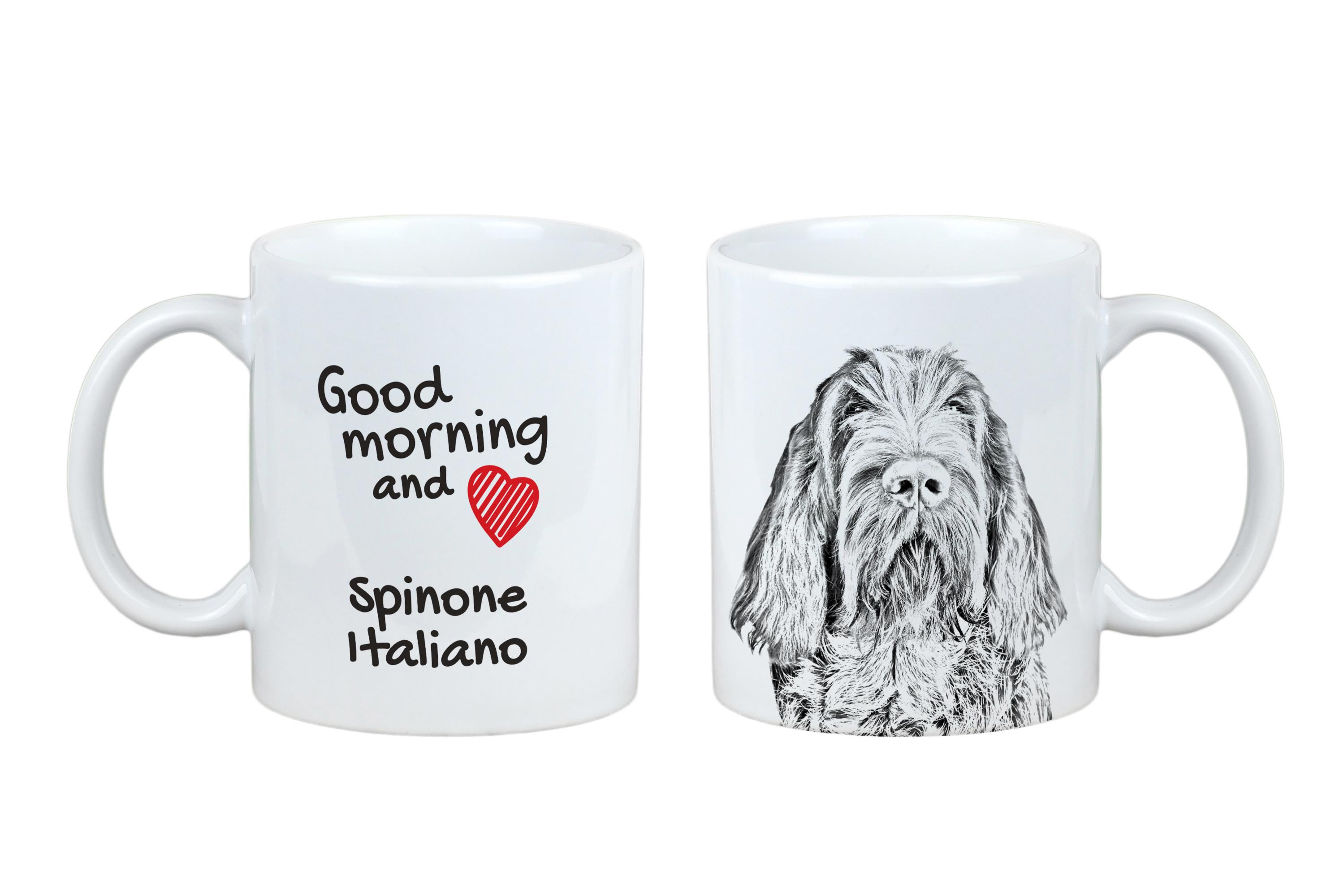 

Italian Spinone, Spinone Italiano, Bracco Spinoso - cup with a dog, personalized cup with a print, a classic gift for everyone from the Art-Dog brand білий