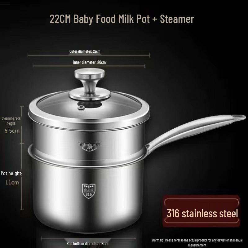 316 Stainless Steel Non-stick Milk and Baby Food Pot