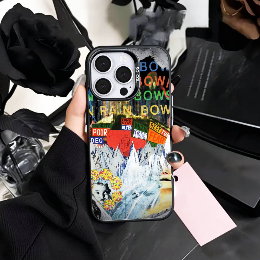 

R-Radiohead In Rainbows Phone Case For iPhone17,16,15,14,13,12,11 Plus,Pro Max Colored Silver Plated Inside Cover iPhone15pro