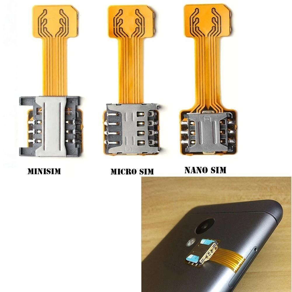 Practical DIY TF For Micro SD Extender Dual SIM Card Adapter Hybrid Sim Slot Nano Cato