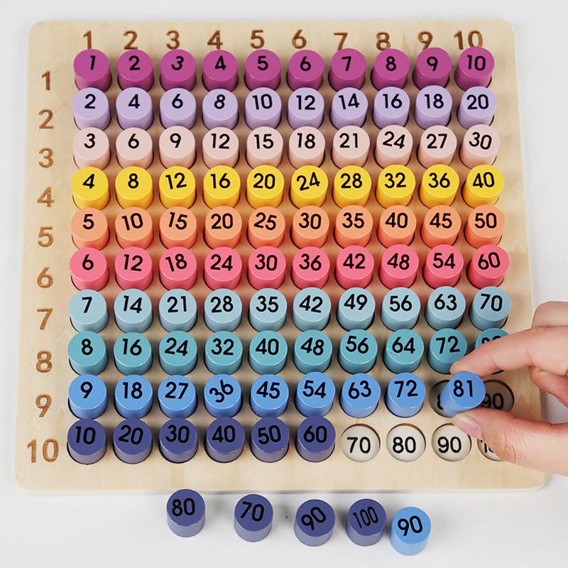 Montessori 99 Multiplication Board Maths Teaching Aid Multiplication Division Board Table Game Children's Early Educational Toys
