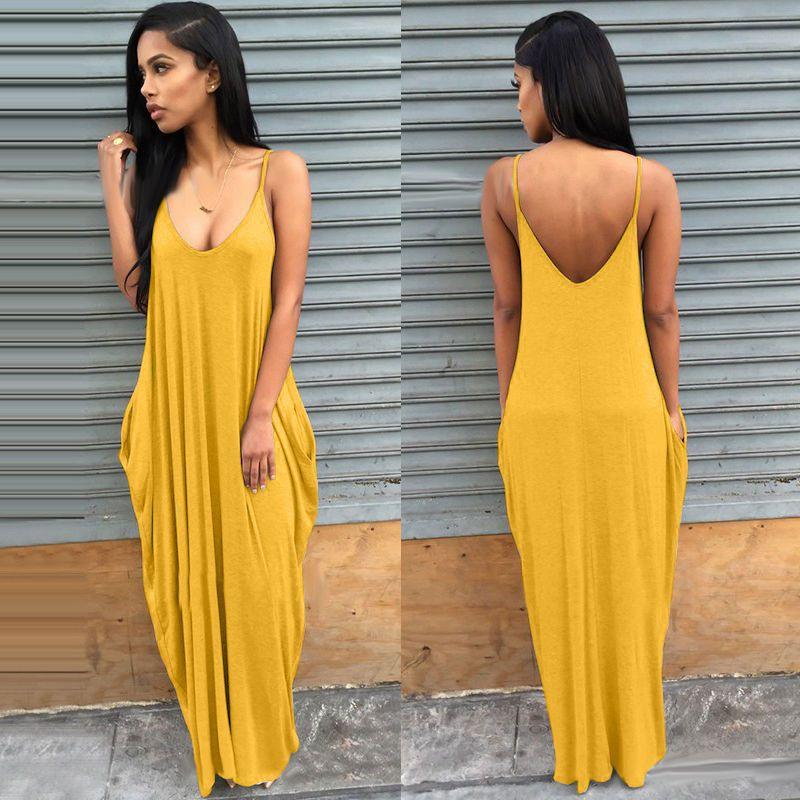 Plus Size Women's Boho Long Maxi Dress For Elegant Beach Holiday Parties