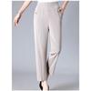 Middle Aged Women's Pants Summer Thin High Waiste Elastic Loose Straight Pants Casual Trousers