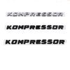 For Mercedes Benz AMG CLK GLK Class Chrome Black Letters KOMPRESSOR Trunk Fender Emblem Badges Sticker QA1