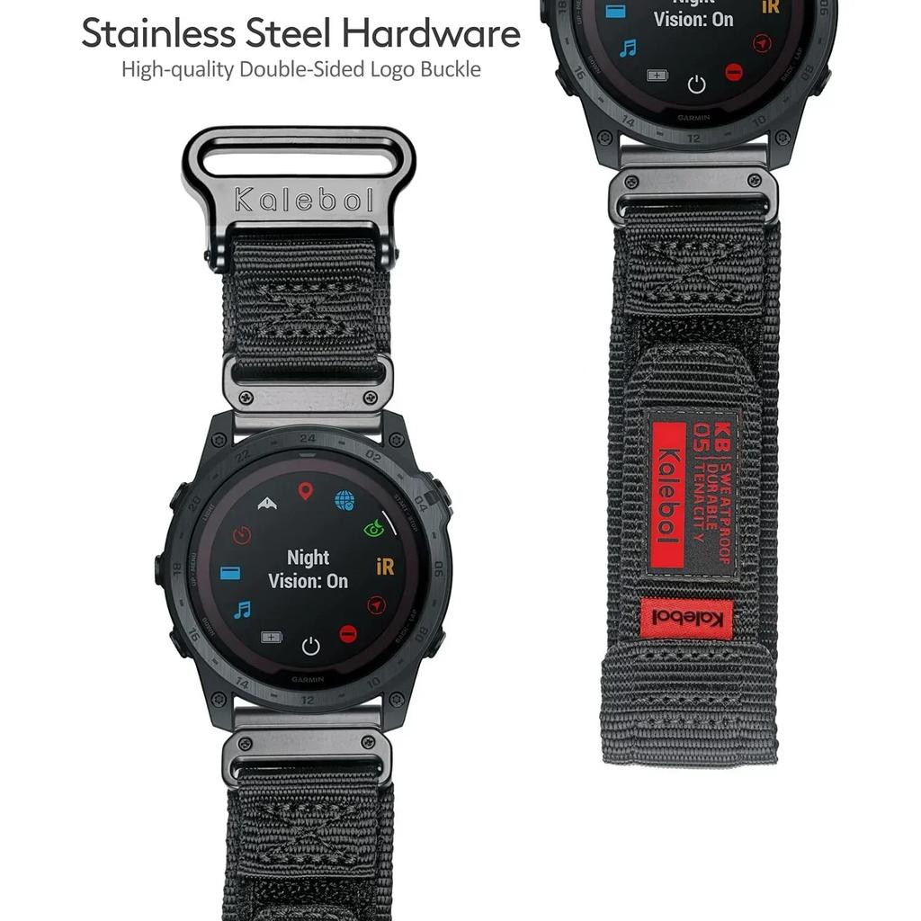 22 26mm Nylonový taktický řemínek Pro GARMIN FENIX8 7 7X PRO 6 6X Měkké odolné tělo pásku Pro 965 Instinctive QuickFit náramek