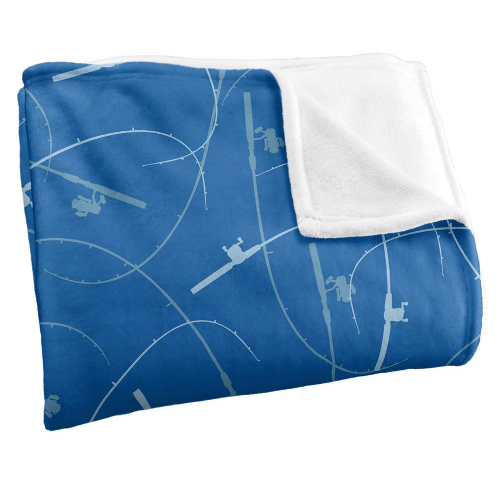 JQ Licensing Silky Patterned Fishing Supersoft Blanket
