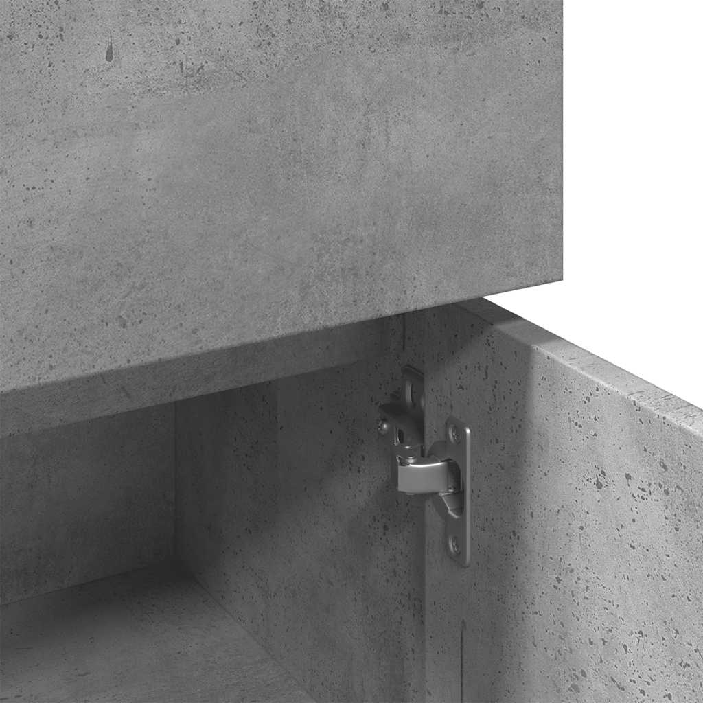 Bathroom Cabinet Concrete Grey 30 X 30 X 95 Cm Engineered Wood