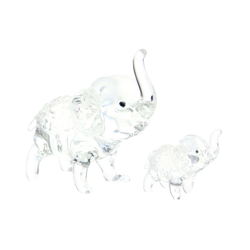 Crystal Elephants Figurine Statues Home Decoration Animal Sculptures Miniature Elephants Collectible for Home чистый