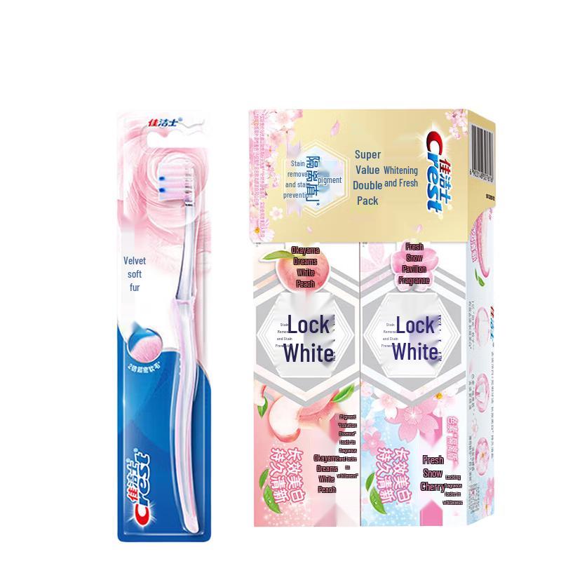 Crest Velvet Gum Care Toothbrush & Dual Whitening Toothpaste Combo