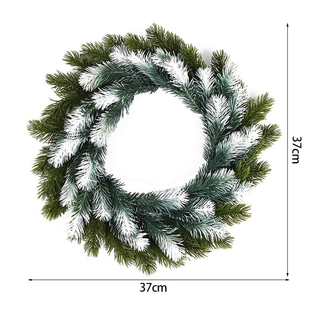 Artificial Christmas Decoration Festive Atmosphere Front Door Decor Artificial Wreath Flexible Decoration Lifelike Appearance