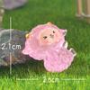 Pink Little Sheep Micro-landscape Cute Animal Little Pink Sheep Glow-in-light Small Ornament Resin Accessory
