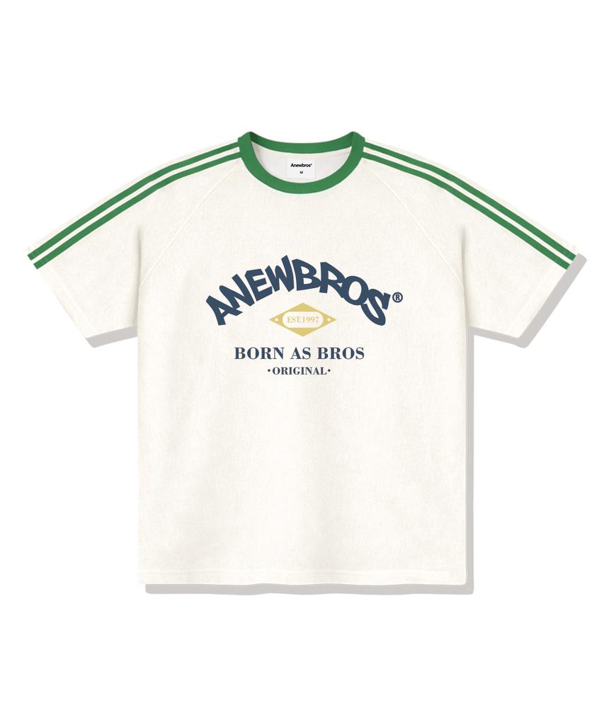 ANEWBROS Club Oversized Track Short Sleeve T-Shirt 4 Colors [Anse_3502]