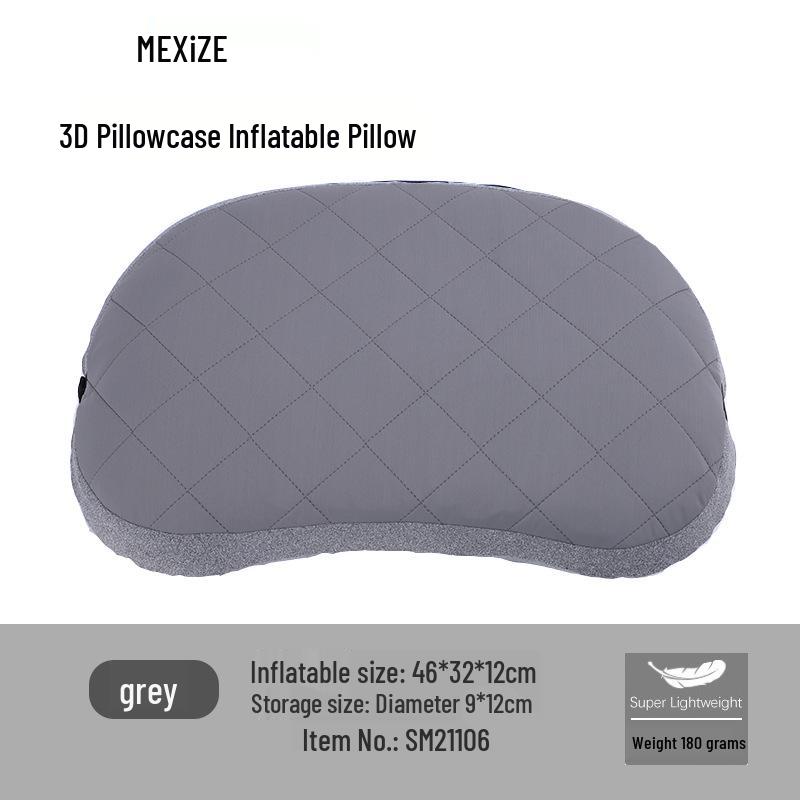 Portable Inflatable Travel Pillow: Outdoor, Camping, Car, Airplane, Lumbar Support 46x32x12 cm