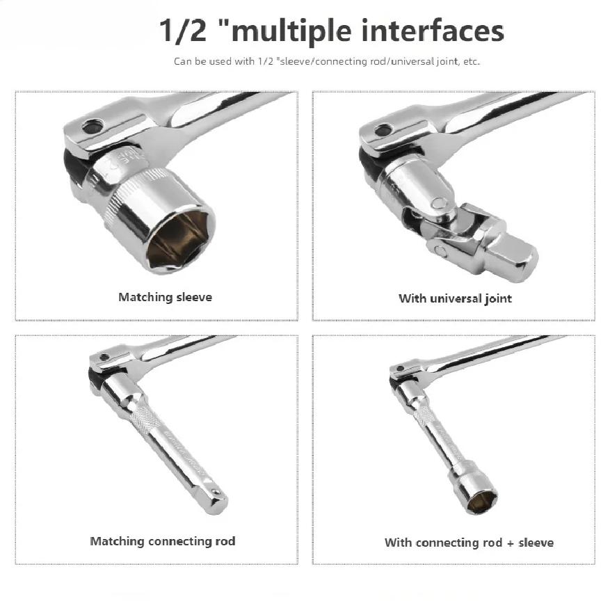 F-bar Wre1/2 F Rod Long Force Bar Activity Head Socket Wrench With Strong Force Lever Steering Handle 10" 12" 15" 18" Hand Tools