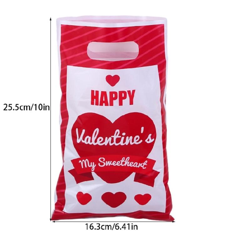 Valentine's Day Treat Bags Storage Organizers for Parties and Celebrations-50pcs