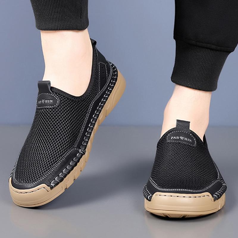 Summer Designer New Men's Air Mesh Breathable Lace Up Shoes Casual Sports Walking Sneakers Footwear Flats Zapatos Hombre
