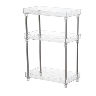 Make-up Organizer Gestell Abnehmbares Kosmetik-Aufbewahrungsregal mit durchsichtigem Acryl-Tablett für Toilettenartikel