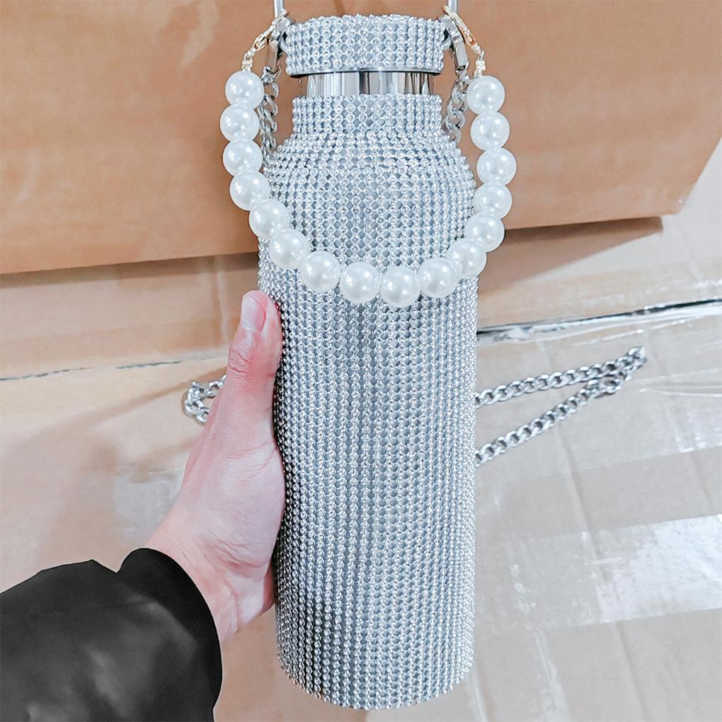 Sparkling Diamond Thermal Bottle Large Capacity For 6-12 Hours Holding Time Insulated Water Bottle