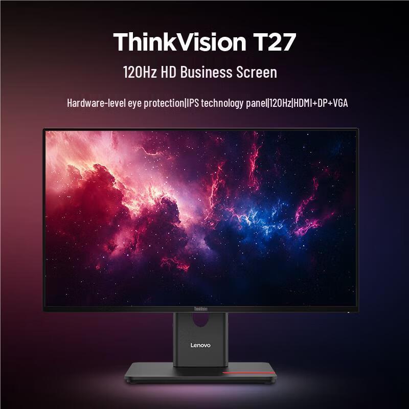 Lenovo ThinkVision T27-40 27-inch IPS Business Monitor CN plug (adapter included)