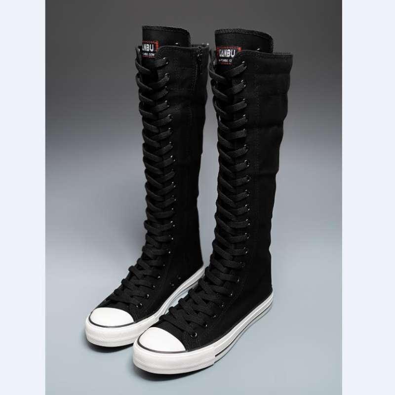2023 Women s Korean-Style Versatile Canvas Dance Shoes with Zipper 40
